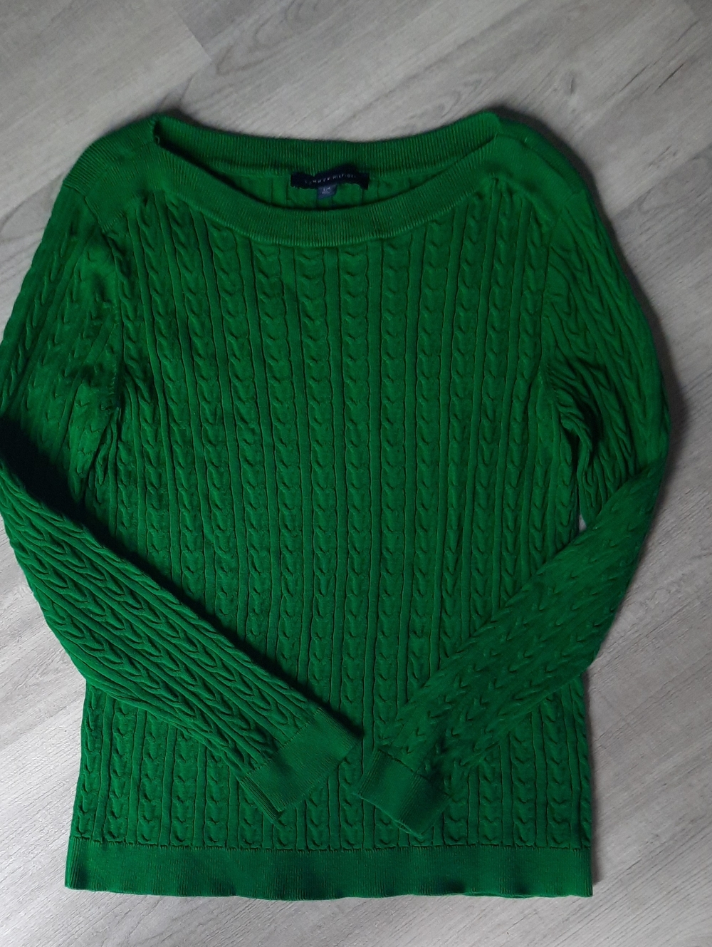 Tommy Hilfiger Green Cable Sweater